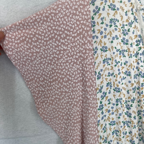 Stitchdrop Cottage Bloom Flutter Sleeve V neck Mini Dress Floral - Picture 3 of 11